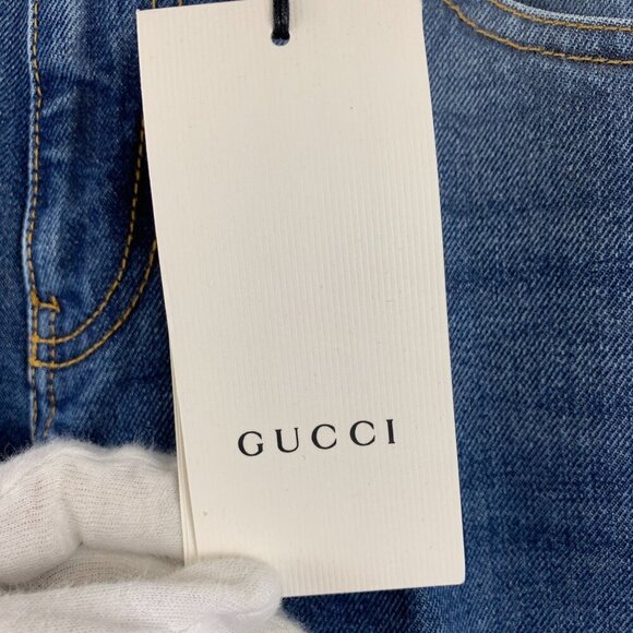 NWT Gucci High-Waisted Bootcut Jeans In Blue Size 32 - Picture 11 of 14